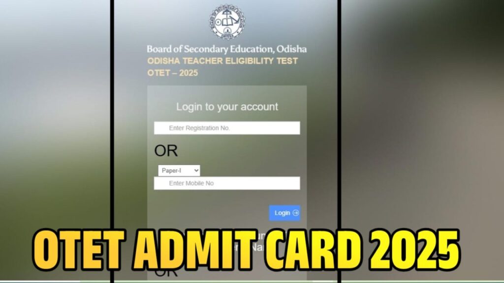 OTET Admit Card 2025
