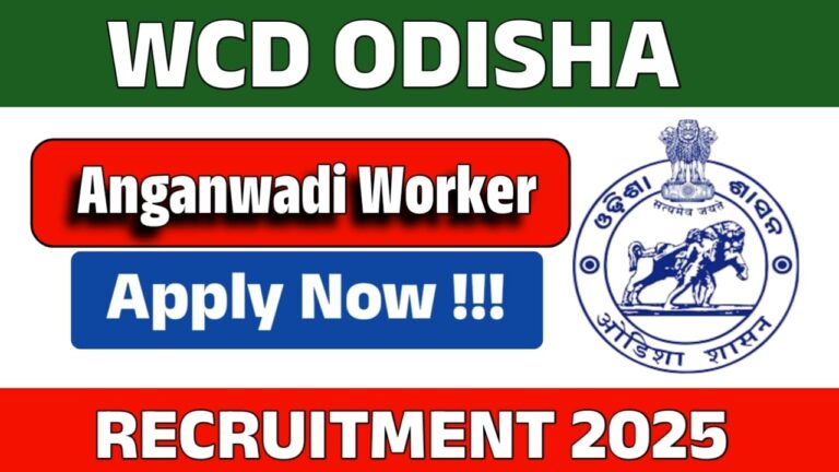 WCD Odisha Recruitment 2025