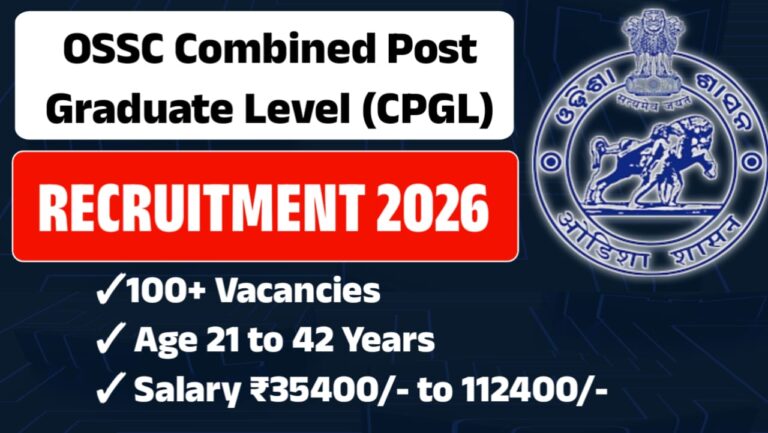 OSSC CPGL Recruitment 2026