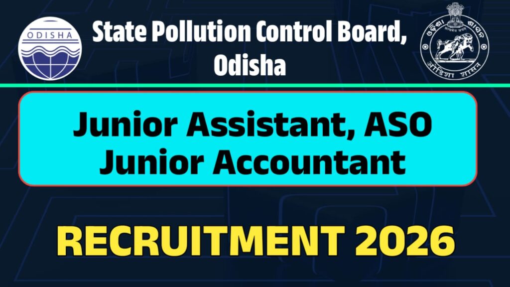 State Pollution Control Board Odisha Recruitment 2026